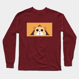 Scared Hamster Meme, funny tshirt Long Sleeve T-Shirt